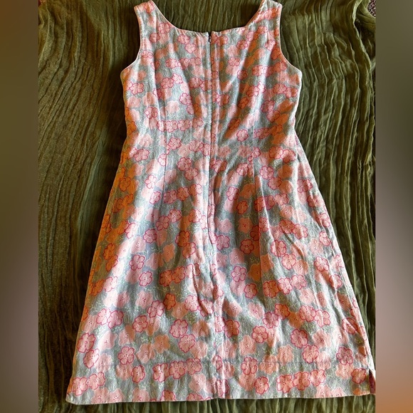 Vintage Lilly Pulitzer Floral Pink and Green Shift size 2 - Picture 2 of 9